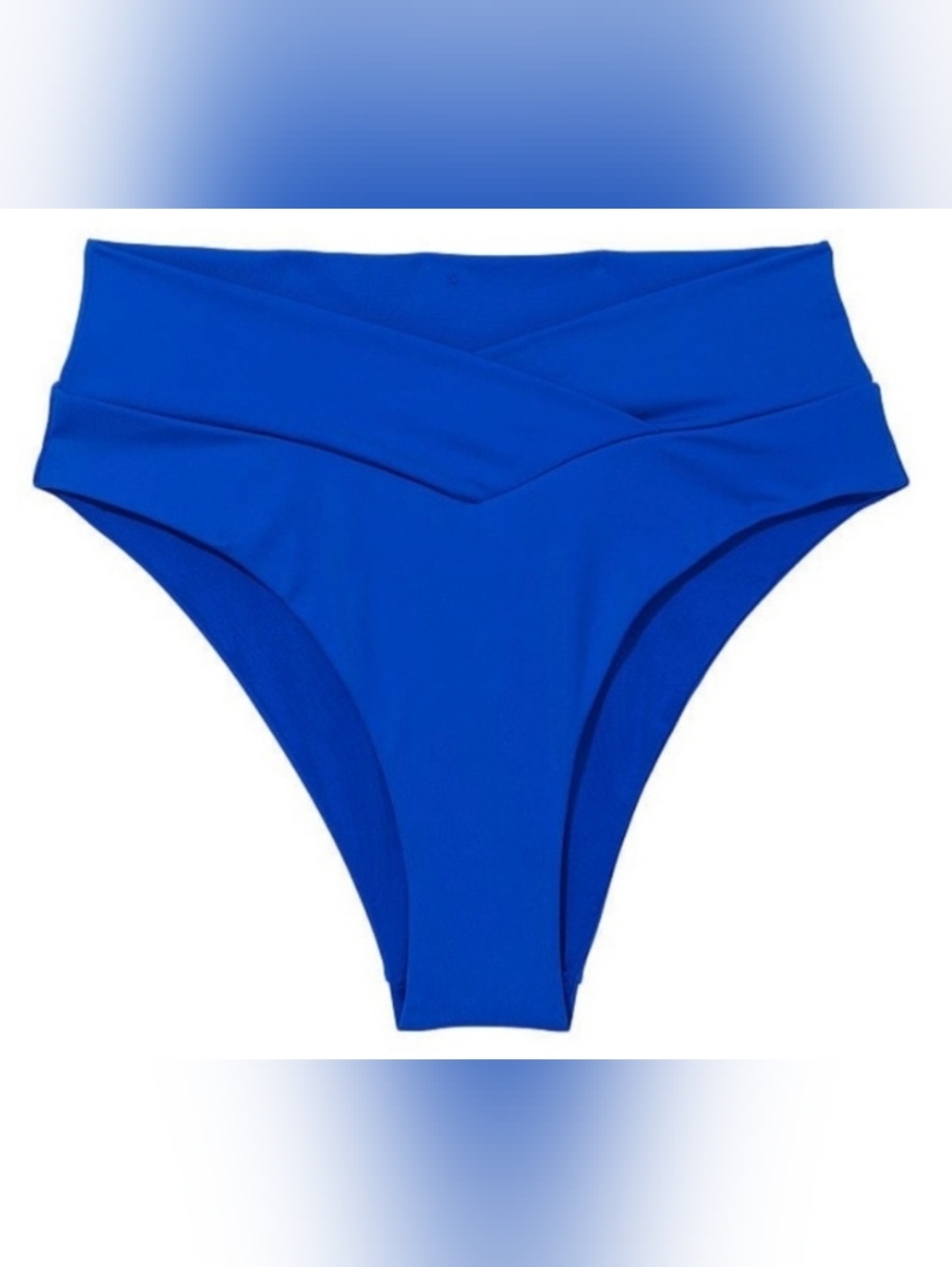 S VS Swim High Waist Crossband Cheeky Bikini Bottom Tropical Island Getaway
